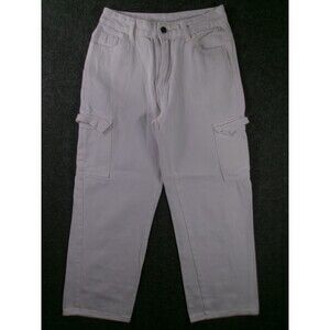 Carpenter Jeans Womens M White Straight Leg Baggy Light Wash Y2K Casual
